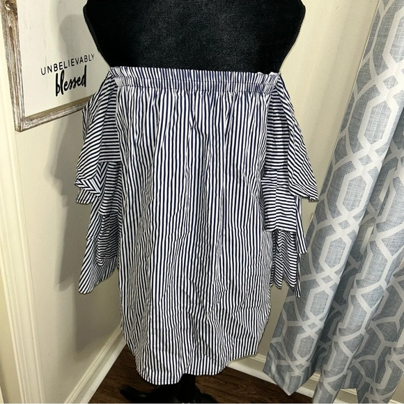 Phi Phi Dress in Navy Soho Stripe Print - Picture 7 of 12